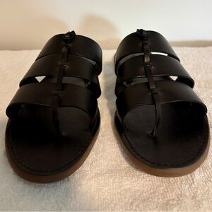 Madewell Black Leather Sandals
